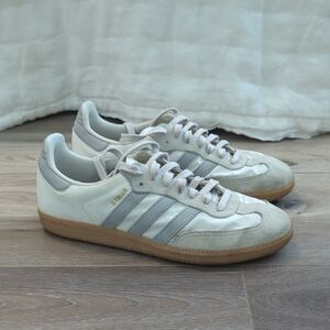 Adidas Samba Classic White Gray Gum Sole Sneakers Men’s 8